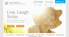 Desktop Screenshot of lakeforestdentalgroup.com