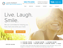 Tablet Screenshot of lakeforestdentalgroup.com